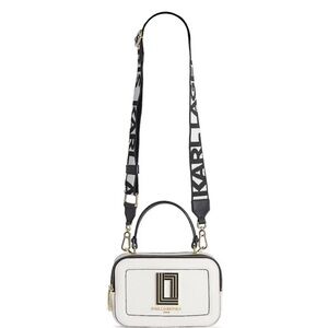 Karl Lagerfeld Black and White Crossbody Bag
